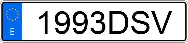 Numer rejestracyjny 1993DSV posiada FIAT PUNTO