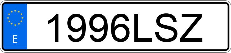 Numer rejestracyjny 1996LSZ posiada VOLKSWAGEN GOLF
