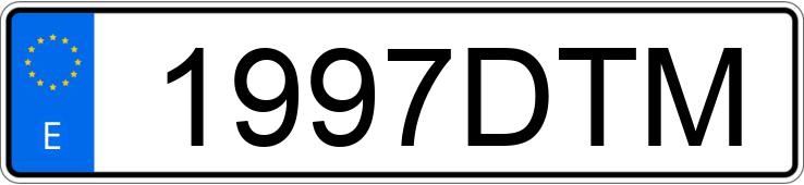 Numer rejestracyjny 1997DTM posiada OPEL ASTRA