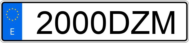 Numer rejestracyjny 2000DZM posiada RENAULT CLIO