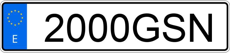 Numer rejestracyjny 2000GSN posiada SEAT LEON