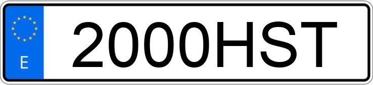Numer rejestracyjny 2000HST posiada PEUGEOT 5008