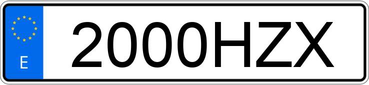 Numer rejestracyjny 2000HZX posiada VOLKSWAGEN GOLF SPORTSVAN