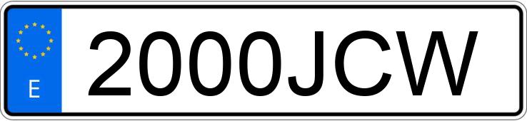 Numer rejestracyjny 2000JCW posiada PEUGEOT 3008