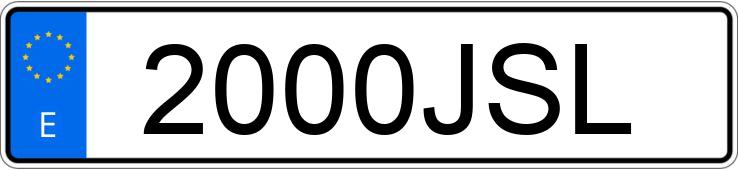 Numer rejestracyjny 2000JSL posiada RENAULT TRAFIC
