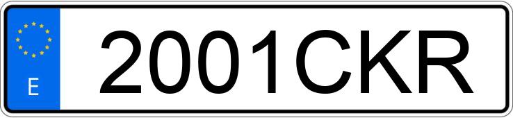 Numer rejestracyjny 2001CKR posiada BMW X5