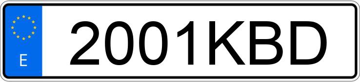 Numer rejestracyjny 2001KBD posiada MERCEDES C (205)