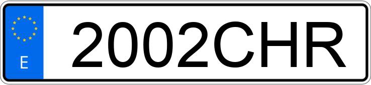 Numer rejestracyjny 2002CHR posiada VOLKSWAGEN GOLF