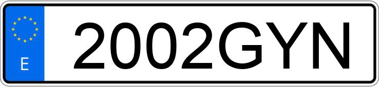 Die Registrierungsnummer 2002GYN hat TOYOTA PRIUS