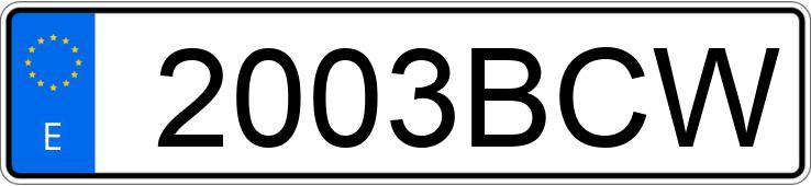 Numer rejestracyjny 2003BCW posiada MERCEDES SPRINTER