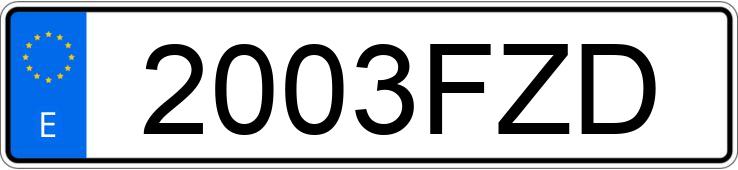 Numer rejestracyjny 2003FZD posiada MITSUBISHI MONTERO