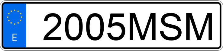 Numer rejestracyjny 2005MSM posiada CITROEN E-C4