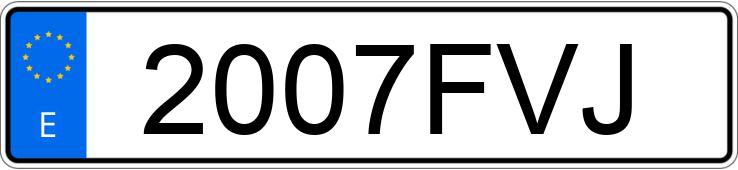 Numer rejestracyjny 2007FVJ posiada JEEP WRANGLER