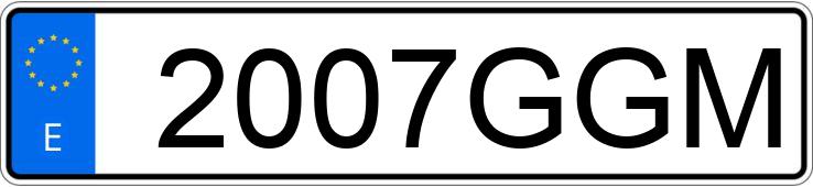 Numer rejestracyjny 2007GGM posiada MERCEDES C (204)