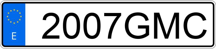 Numer rejestracyjny 2007GMC posiada AUDI A4