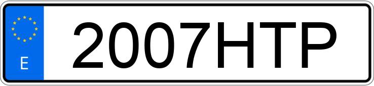 Die Registrierungsnummer 2007HTP hat MERCEDES C (204)