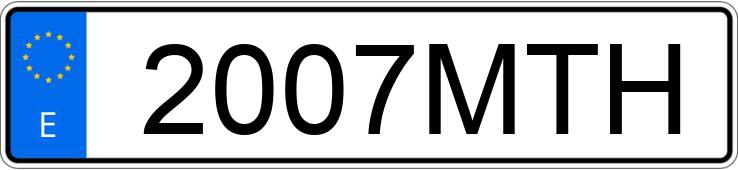 Numer rejestracyjny 2007MTH posiada BYD SEAL U