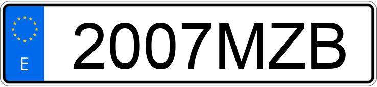 Реєстраційний номер 2007MZB має TOYOTA COROLLA