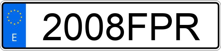 Numer rejestracyjny 2008FPR posiada SEAT IBIZA