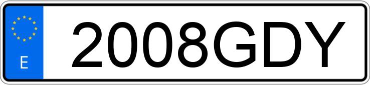 The registration number 2008GDY has PEUGEOT PARTNER