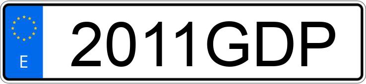 Numer rejestracyjny 2011GDP posiada SEAT ALTEA