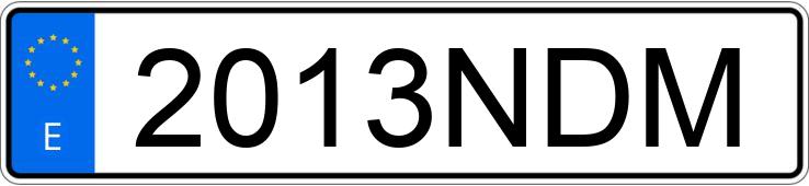 Numer rejestracyjny 2013NDM posiada AUDI A3 SPORTBACK