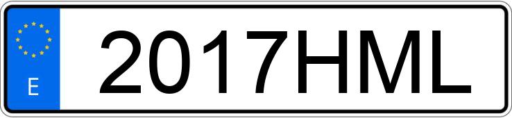 Numer rejestracyjny 2017HML posiada SEAT IBIZA