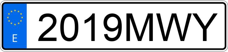 Numer rejestracyjny 2019MWY posiada VOLKSWAGEN GOLF