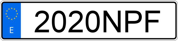 Numer rejestracyjny 2020NPF posiada JAECOO 5
