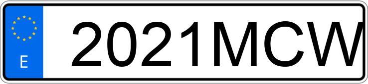 Numer rejestracyjny 2021MCW posiada VOLKSWAGEN GOLF