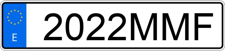 Numer rejestracyjny 2022MMF posiada TESLA MODEL Y