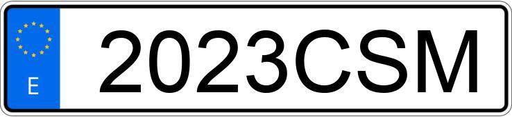 Numer rejestracyjny 2023CSM posiada Peugeot 307HDI