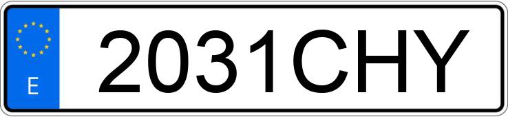 Numer rejestracyjny 2031CHY posiada BMW Z4