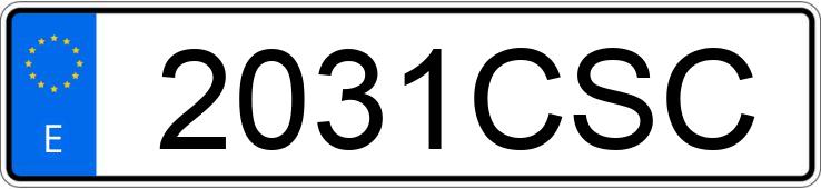 Registreringsnummeret 2031CSC har TOYOTA COROLLA