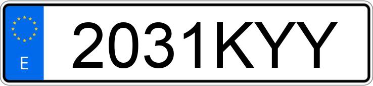 Numer rejestracyjny 2031KYY posiada KIA STINGER