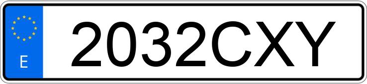 Numer rejestracyjny 2032CXY posiada VOLKSWAGEN GOLF