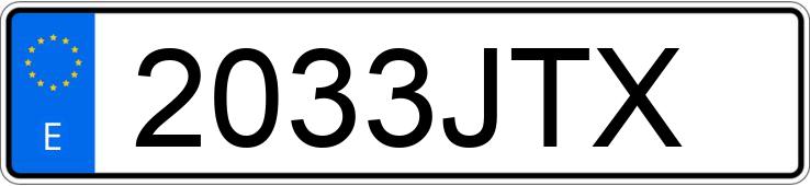 Numer rejestracyjny 2033JTX posiada OPEL ASTRA