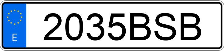 Znaleziono tablicę rejestracyjną o numerach 2035BSB