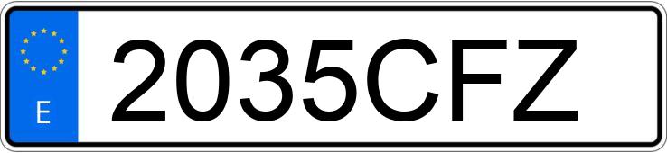 Numer rejestracyjny 2035CFZ posiada CITROEN BERLINGO