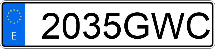 Numer rejestracyjny 2035GWC posiada CITROEN C4
