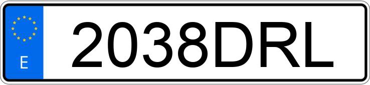 Numer rejestracyjny 2038DRL posiada SEAT LEON