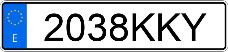 Numer rejestracyjny 2038KKY posiada MERCEDES B (245)