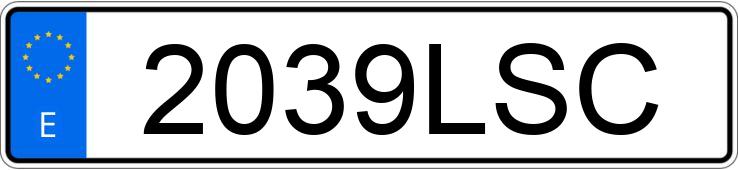 Numer rejestracyjny 2039LSC posiada FIAT 500X