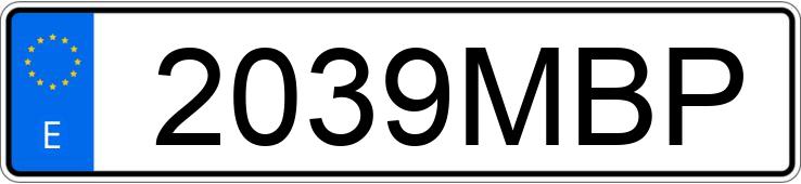 Numer rejestracyjny 2039MBP posiada HONDA MONKEY