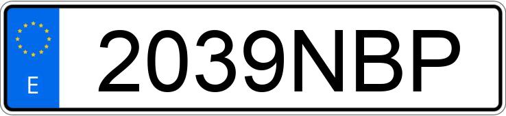 Numer rejestracyjny 2039NBP posiada MINI MINI