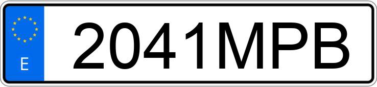 Il numero di registrazione 2041MPB ha SEAT IBIZA