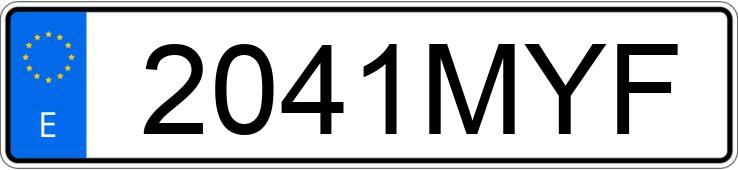 Die Registrierungsnummer 2041MYF hat PEUGEOT BOXER