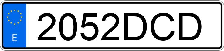 Il numero di registrazione 2052DCD ha AUDI A6