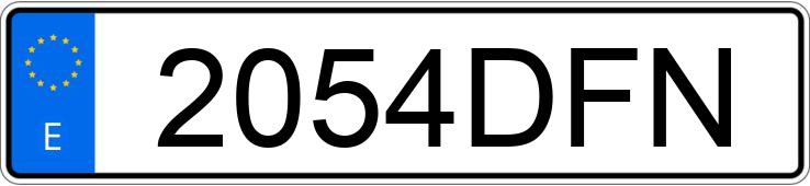 Die Registrierungsnummer 2054DFN hat ALFA ROMEO 147