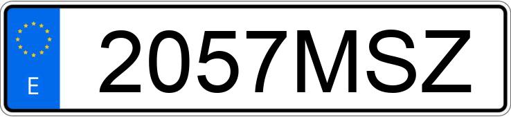 Numer rejestracyjny 2057MSZ posiada VOLKSWAGEN CRAFTER